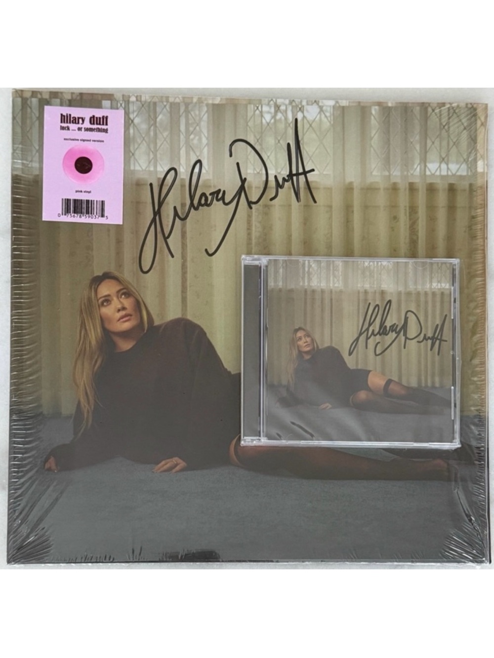 SIGNED Hilary Duff luck … or something – Signed Vinyl & CD